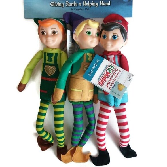 Elf Mates Set The Chef The Cobbler & The Toy Maker With Storybook 4 Piece Bundle - Picture 2 of 7
